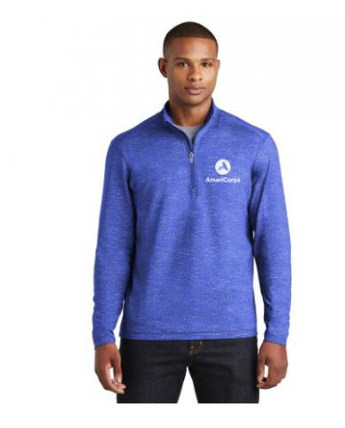 AmeriCorps OCM Reflective 1/2 Zip Unisex Pullover (Blue)