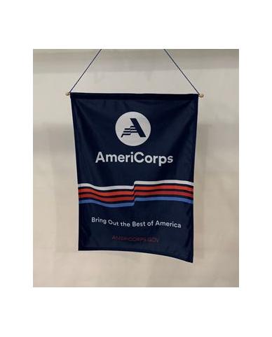 AmeriCorps Fabric Podium Sign Banners (18"x24")