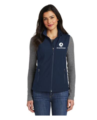 Public Health AmeriCorps Women's Softshell Vest (Navy)